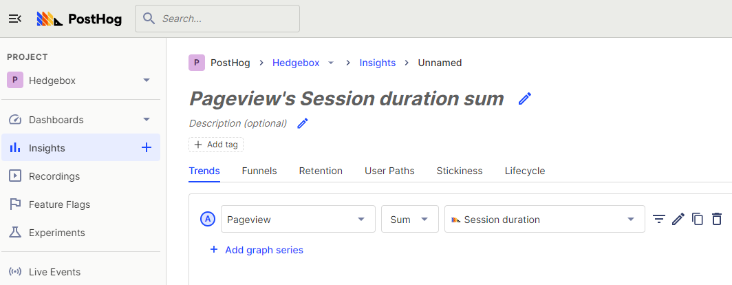 Session duration sum